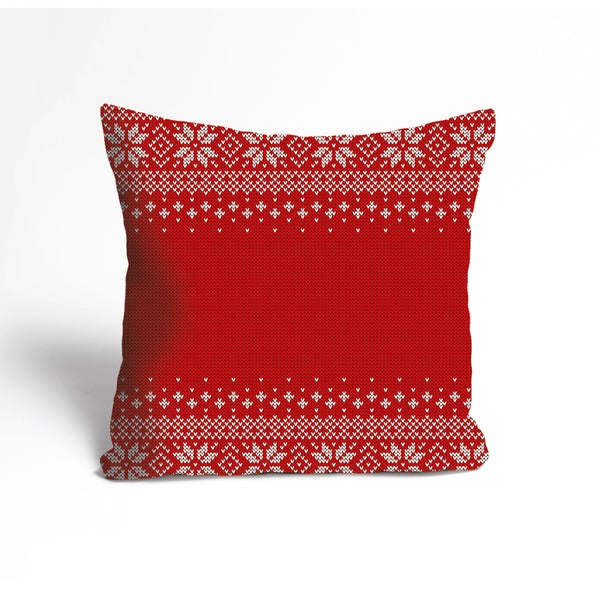 Kuschelkissen, Kissenhülle, Kissenbezug Weihnachten Rotes Muster PI11132_40x40cm