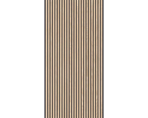 Dekorfliese Cannè ecrù black 3D 60x120cm Akustikpaneele-Optik