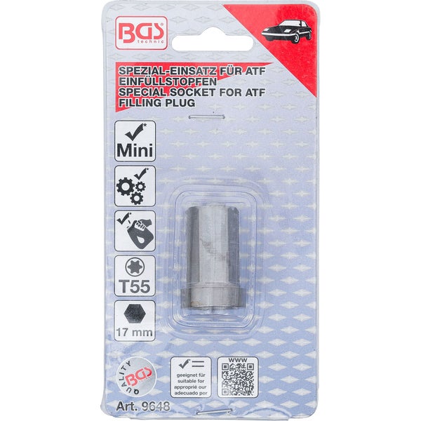 BGS Spezial-Einsatz für ATF Einfüllstopfen T-Profil (für Torx) T55 für MINI - 9648
