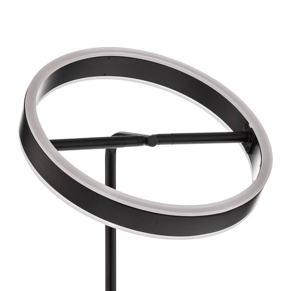 Lucande LED Tischlampe Yekta dimmbar (Design, Modern) in Schwarz aus Metall (1 flammig ) - Tischleuchte Schreibtischlampe Nachttischlampe Wohnzimmerleuchte