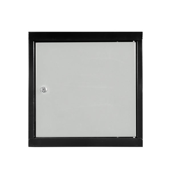 PROREGAL Schließfachwürfel Blocky mit Zylinderschloss + 2 Schlüssel | HxBxT 40x40x40cm | Anthrazit/Lichtgrau | Tresor, Schließfach