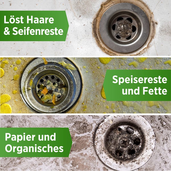 PRINOX® Abflussreiniger 1000ml EXTRA STARK - Profi Rohrreiniger löst Haare, Essensreste & schwerste Verstopfungen - Rohrfrei gegen hartnäckige Verstopfungen & üble Gerüche - Biologisch abbaubar