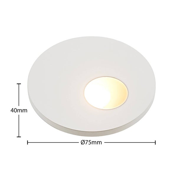 Arcchio LED Wandeinbaustrahler Vexi (Modern) in Weiß aus Aluminium (1 flammig, ) Wohnzimmerleuchte