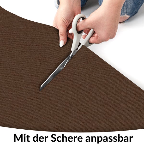 Bodenschutzmatte NEMESIS selbsthaftend für Hartboden Braun Größe: 150x300cm
