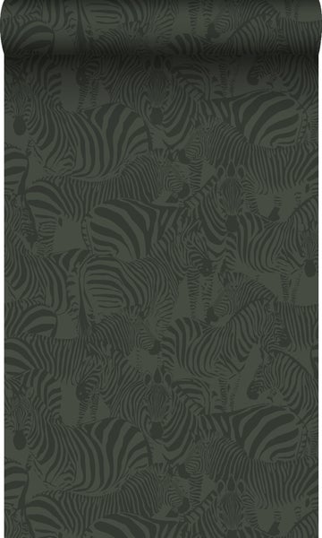 Origin Wallcoverings Tapete Zebras Dunkelgrün - 50 x 900 cm - 347913