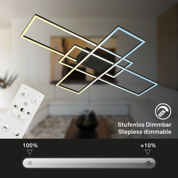 LED Deckenlampe LED Deckenleuchte Wohnzimmer Dimmbar Fernbedienung CCT Flur