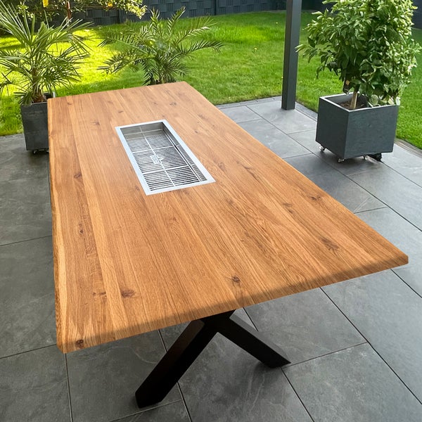 Mesa Dos Grilltisch in Eiche geölt 110cm x 220cm