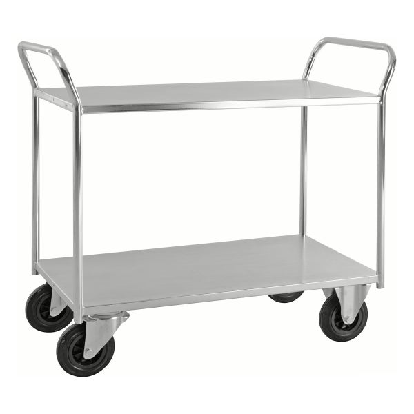 Servierwagen mit zwei Etagen und Rollen