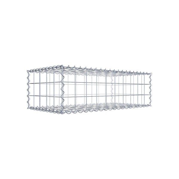 Gabione 100 cm x 30 cm x 50 cm (L x H x T), Maschenweite 10 cm x 10 cm, Spirale