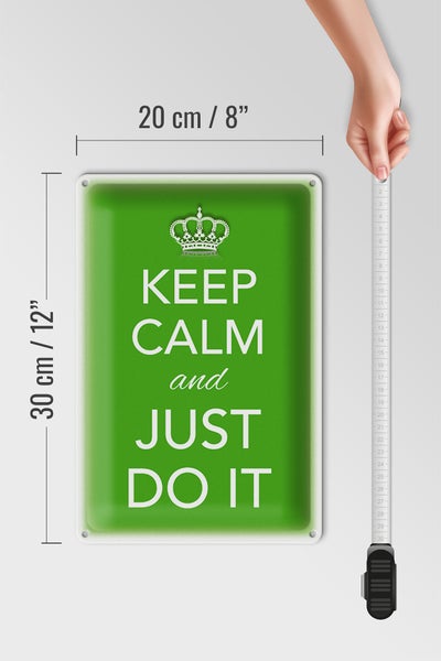 Blechschild Spruch 20x30cm Keep Calm and just do it