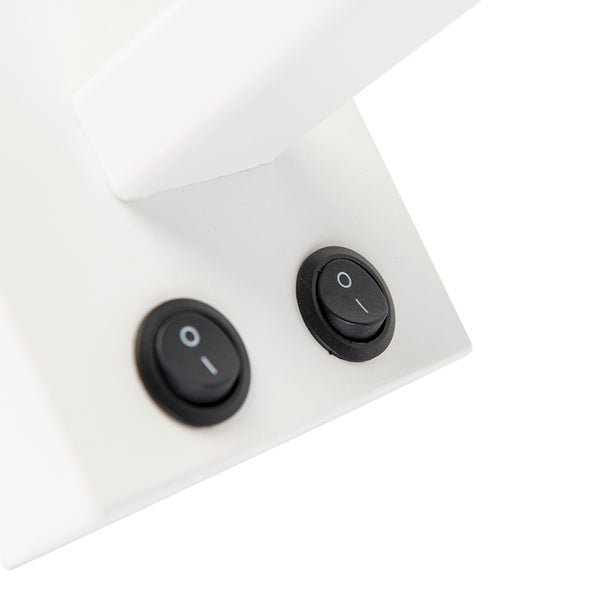 Moderne Wandleuchte weiß mit Flexarm - Brescia Combi