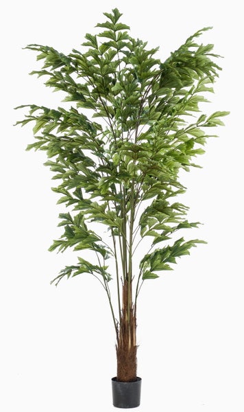 Künstliche Strelitzie, Paradiesvogelblume mit langem grünem Stiel und orange-blauer Blüte.