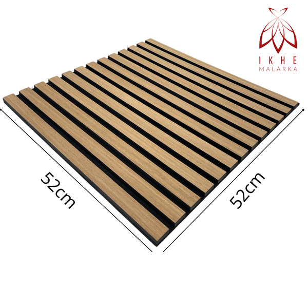 2 Stück 0,54m² / Lamellen 3d Paneele Holz Wandpaneele Deckenpaneele Dekoren/schalldämmung - PET Filz 6mm und MDF 9mm (11003C)