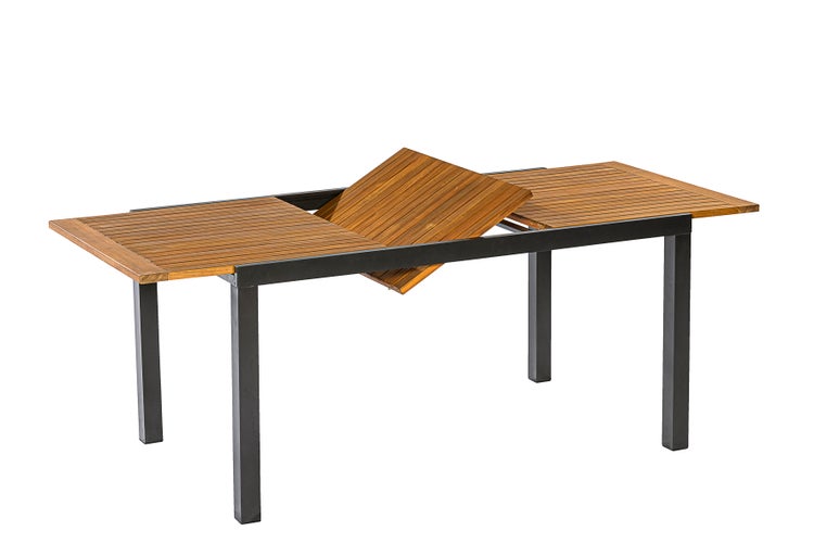 Athos Gartenmöbelset 17tlg., Klappsessel inkl. Auflagen, Ausziehtisch 180 (250) x 100 cm