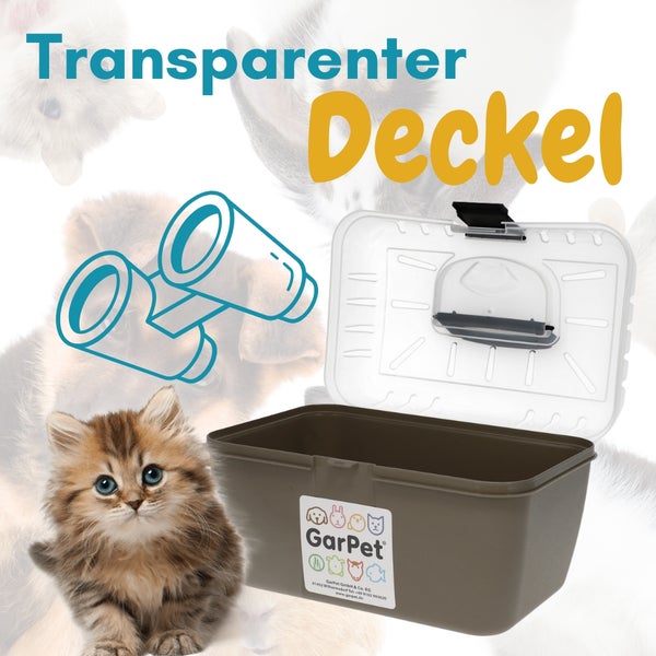 Transportbox für Kleintiere mit transparentem Deckel