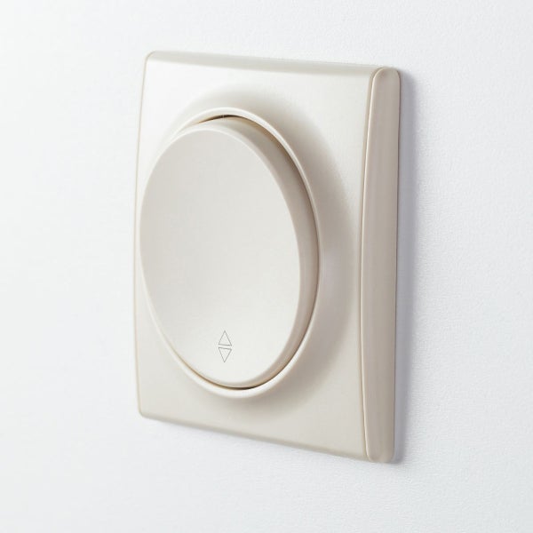 Rollladenschalter mit rundem Bedienelement zur Wandmontage