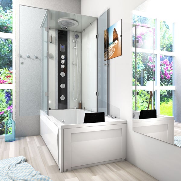 Whirlpool Dusche Kombination K05-R03-WP-EC Duschtempel 90x180 cm