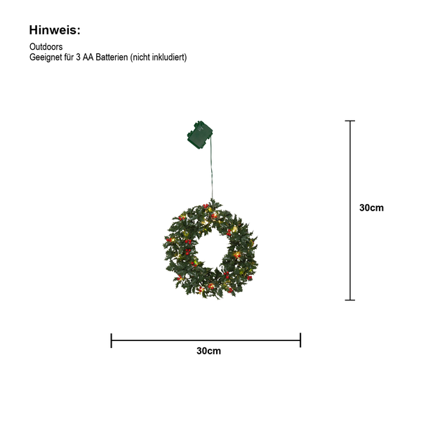 Lichterkette mit drei runden Lampen
