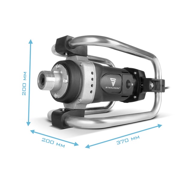 Stahlwerk Innenrüttler mit den Maßen 200 mm x 200 mm x 370 mm
