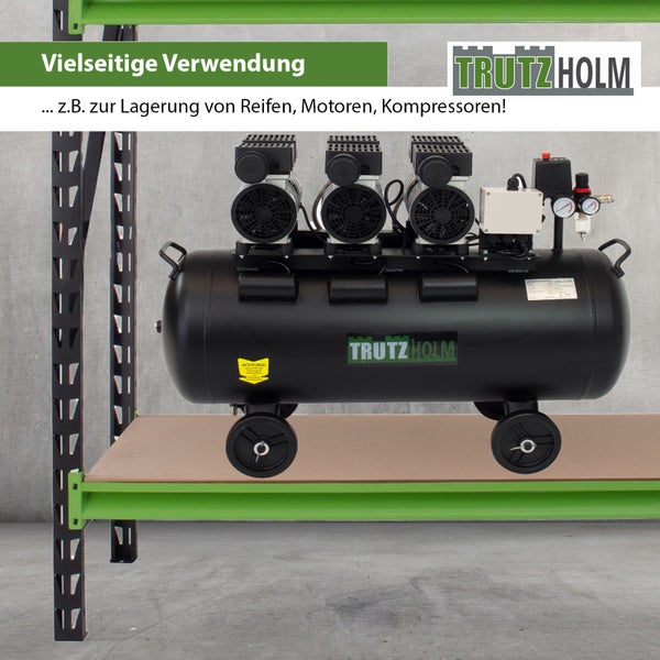 Trutzholm Kompressor auf einem Schwerlastregal zur Lagerung