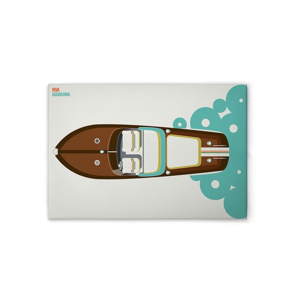 Dekorative Leinwand mit Riva Aquarama Bootsmotiv