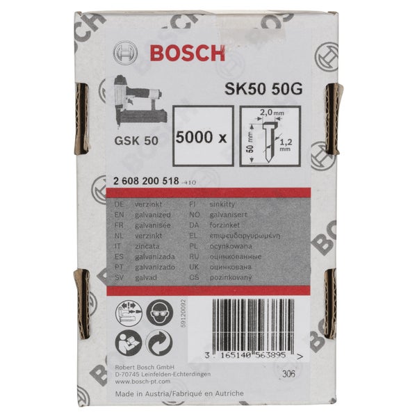 Bosch SK50 50G Klammern, 5000 Stück, verzinkt