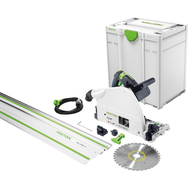 Festool Tauchsäge TS 75 EBQ im Set mit Führungsschiene, Sägeblatt und Systainer