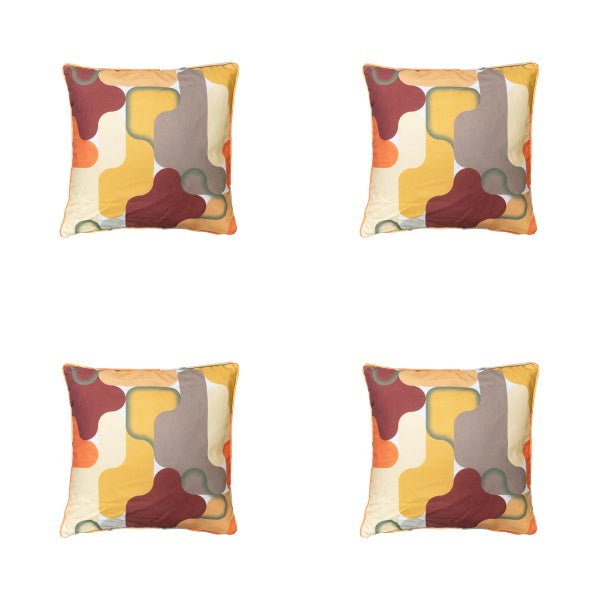 Dekokissen Grafi bordo - Ca. 50x50 cm - 4er-Set