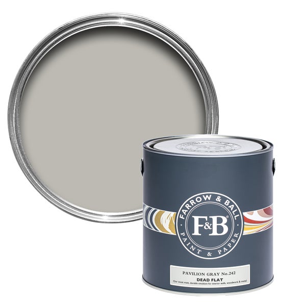 Farbeimer mit grauer Farbe von Farrow and Ball