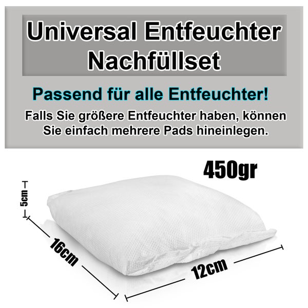 BigDean 12 x 400g Luftentfeuchter Nachfüllpack Feuchtigkeits-Stopper Nachfüll-Beutel Granulat Vliesbeutel XXL Box – Feuchtigkeitskiller Raumentfeuchter ohne Strom – Universell Ersatzbeutel
