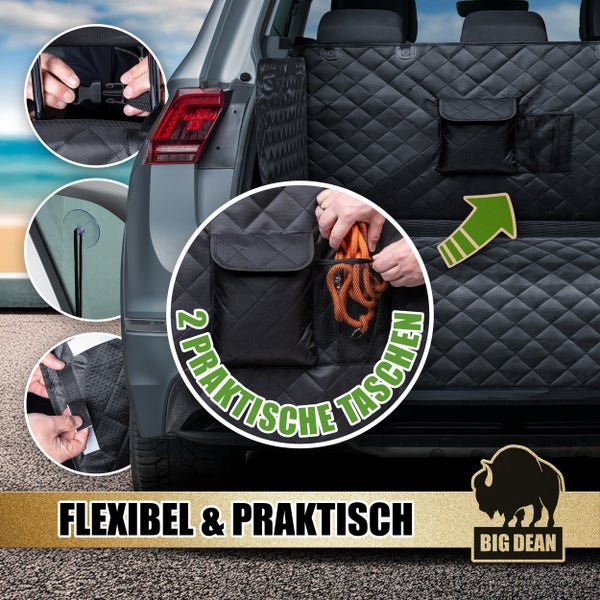 Big Dean Kofferraumschutzdecke mit Taschen im Auto