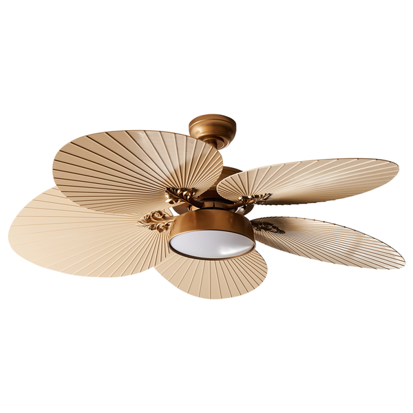 Deckenventilator mit Licht BORMEJO mit Fernbedienung Gold