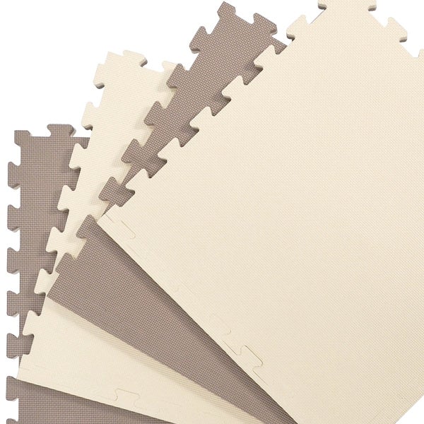 1,59 qm Kampfsportmatte 2cm - 4 Judo Matten für Zuhause 63x63cm Beige Braun