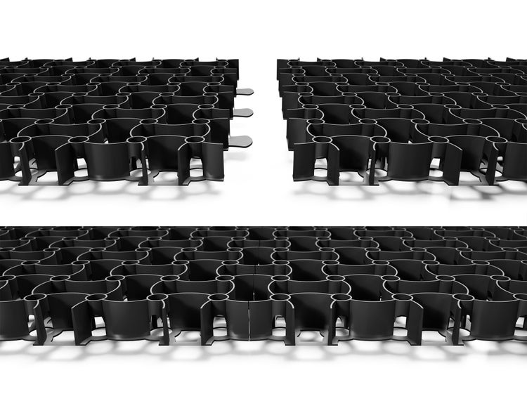 BigDean16x Rasengitter Paddockplatte SCHWARZ 50x50 cm Reitplatzmatten Rasenmatten Rasenwaben Kiesgitter Parkplatzrasen 4 m²