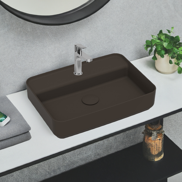 Isvea Waschbecken Aufsatzwaschbecken Badezimmer Taupe