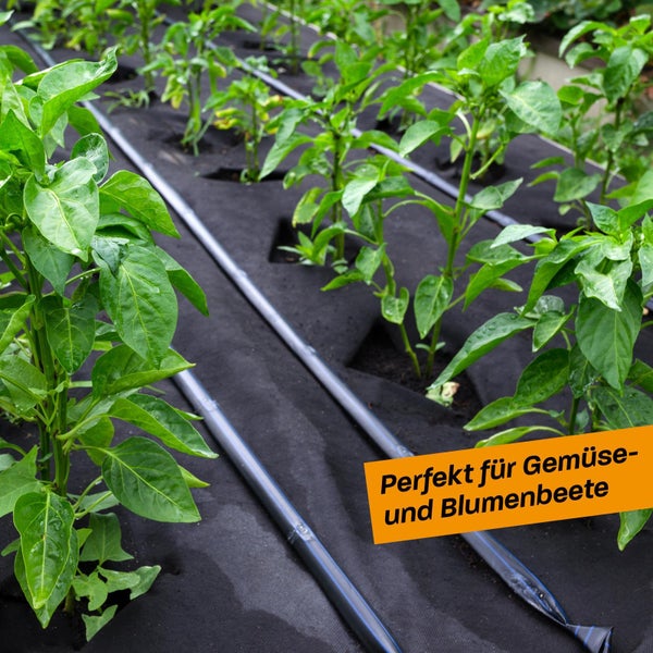 Hinrichs Unkrautvlies 50m - Gartenvlies gegen Unkraut - Unkraut Folie für Garten 50g/m²