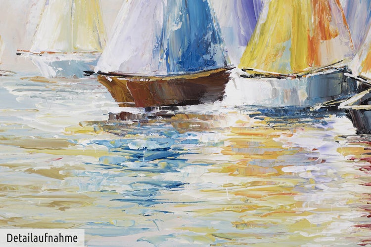 Handgemaltes Gemälde Acrylfarbe 120x60cm Weiß