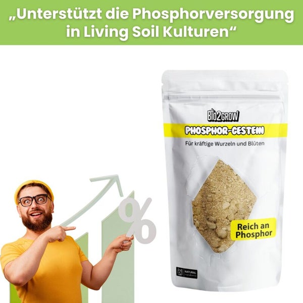 Bio2Grow Phosphor-Gestein zur Unterstützung der Phosphorversorgung in Living Soil Kulturen