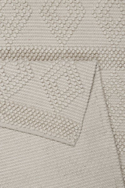 Esprit Teppich handgewebt Creme Weiß aus Wolle Emmy 80x150 cm
