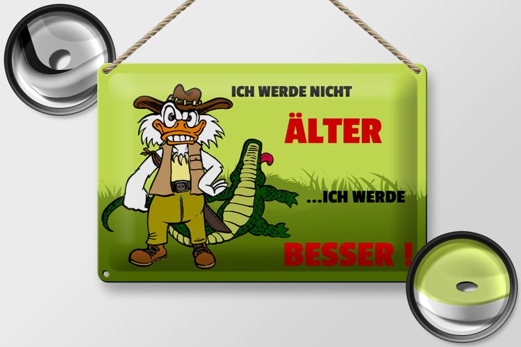 Blechschild Spruch 30x20cm Werde nicht älter werde besser