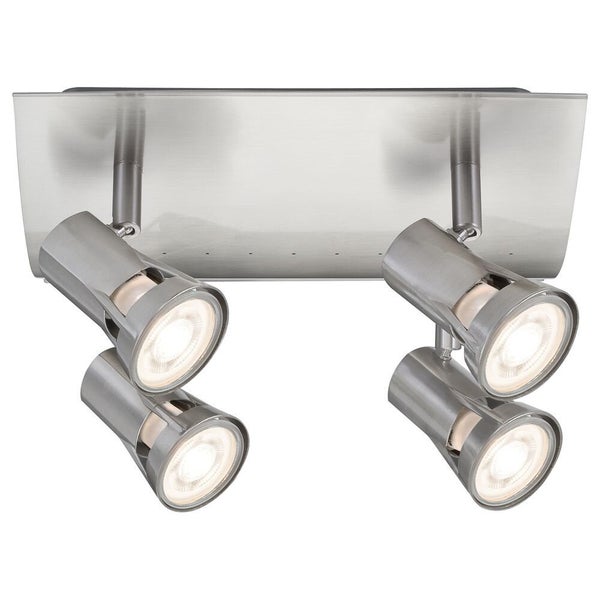 Spotlight Teja, Metall, GU10, nickel satiniert, 4-flammig