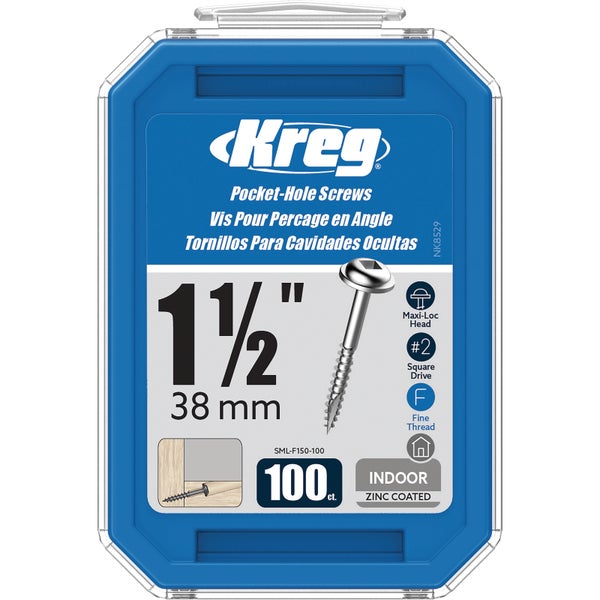 Pocket-Hole Schraube verzinkt (38mm, 100)