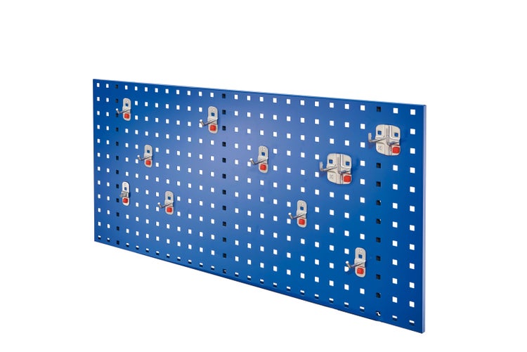 Kappes ®RasterPlan by ABAX Einsteigerset #1 1x Lochplatte 1000x450mm 1x Werkzeughaltersortiment 10-teilig Enzianblau RAL 5010