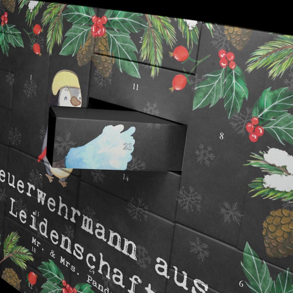 Mr. & Mrs. Panda Befüllbarer Adventskalender Feuerwehrmann Leidenschaft - Schwarz