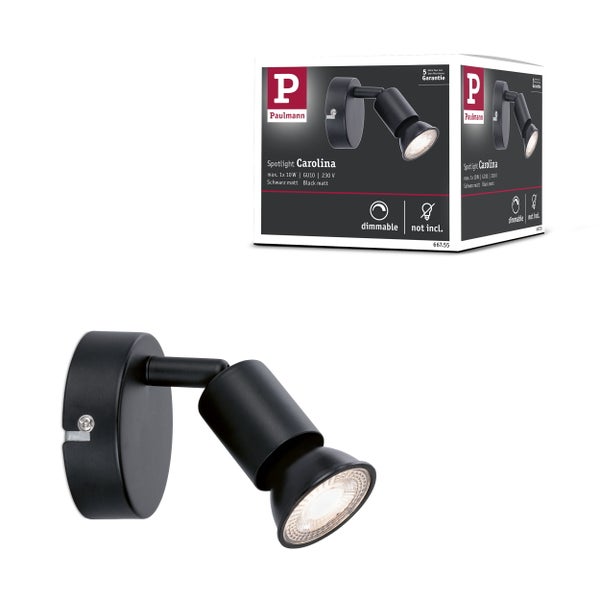 Paulmann Carolina Wandstrahler, mattschwarz