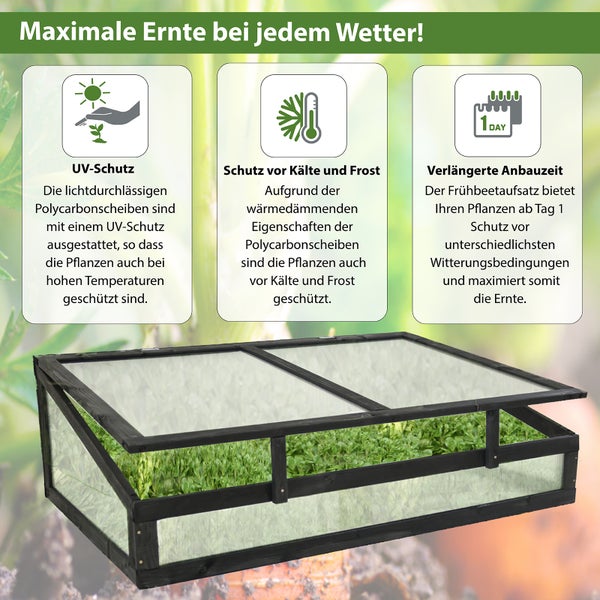 Frühbeet mit UV-Schutz, Kälteschutz und verlängerter Anbauzeit