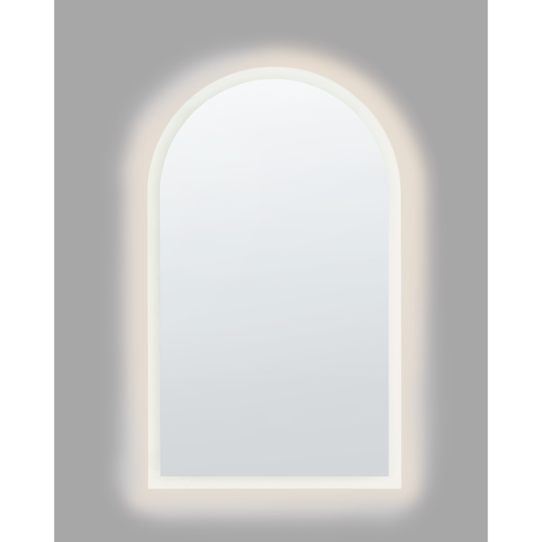 Rundbogenspiegel mit indirekter LED-Beleuchtung, moderner Wandspiegel für das Badezimmer.