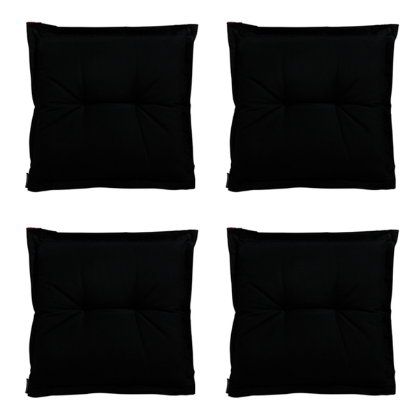 Sitzkissen Panama schwarz - Ca. 50x50 cm - 4er-Set