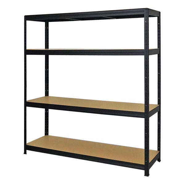 PROREGAL Mega Deal 4er-Set Schwerlastregal Giant Elephant 160x150x45cm mit 4 Ebenen Fachlast 200kg Schwarz