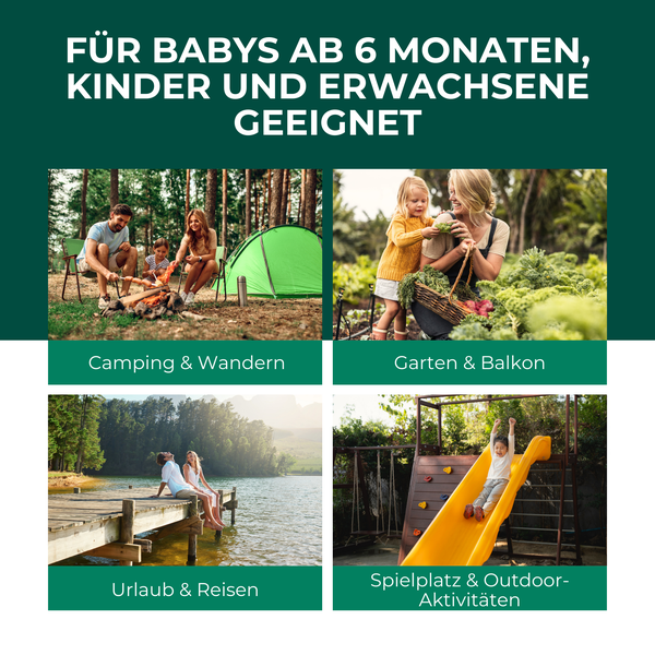 Silberkraft Mückenspray 100 ml – Hautverträglicher Insektenschutz für Babys ab 6 Monaten, Kinder & Erwachsene – DEET-frei, schützt vor Mücken & Zecken – Dermatologisch getestet – Langzeitschutz bis zu 6 Stunden